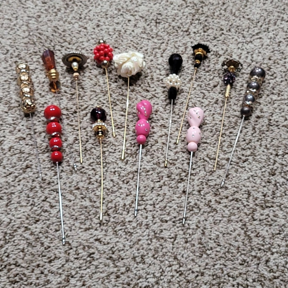 Exotic hat pins, $5 ea bundle & save